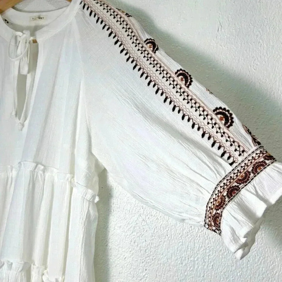 EN CRÈME WAY OF LIFE COTTON EMBROIDERED MIDIDRESS SIZE S - Picture 6 of 13